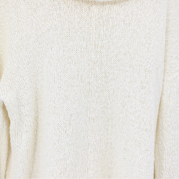 MUMU Mellow Off White Cream Sweater Cowl Neck Tunic Size Medium M - Picture 4 of 10